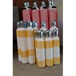 Stalen Cilinders 300 Bar Industrie Ecs 10 Liter Met Kraan En Beschermkap